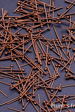 Tiges à boule - long. 15 mm - bronze